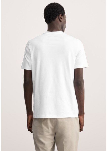 Saf Pamuklu Kısa Kollu Yuvarlak Yaka T-Shirt indirimleri