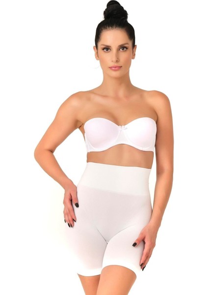 Modlive Beyaz Mı Emay 2017 Düşük Bel Double Pantalon Korse