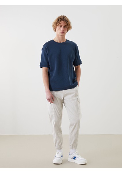 Yeni Sezon Standart Kalip Gabardin Erkek Jogger Pantolon - S53178Z8