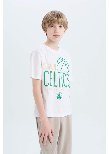 Yeni Sezon Erkek Çocuk Nba Boston Celtics Bisiklet Yaka Kısa Kollu Tişört indirimleri