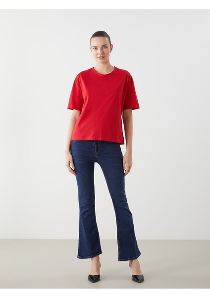 Yeni Sezon Bisiklet Yaka Oversize Kadin Tisort - S5KR16Z8 fiyatları