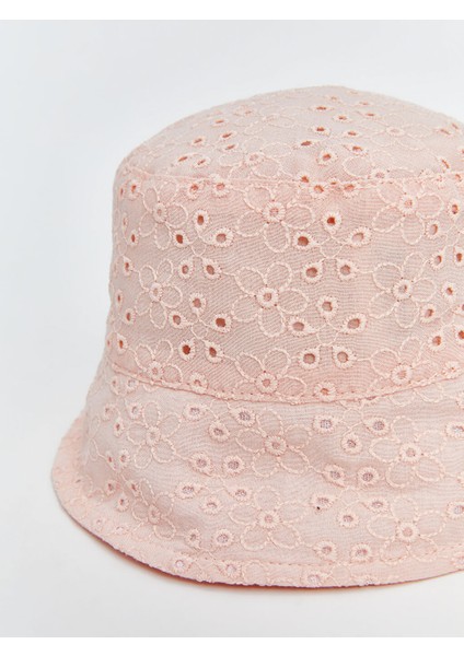 Yeni Sezon Cicek Nakisli Kiz Bebek Bucket Sapka - S5BP54Z1