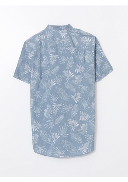 Yeni Sezon Regular Fit Kisa Kollu Desenli Poplin Erkek Gomlek - S5FG12Z8 fiyatları