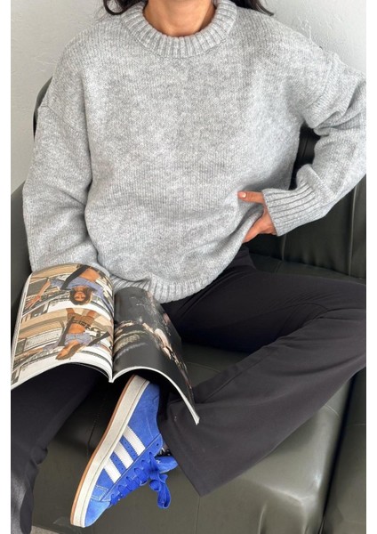 Kadın Triko Bisiklet Yaka Oversize Triko Kazak 110 indirimleri