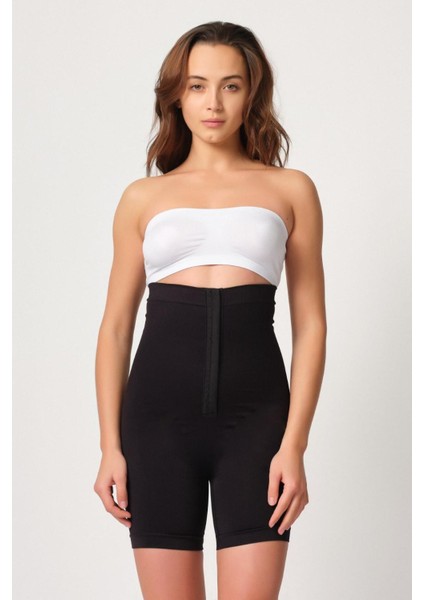 Modlive Siyah Mı Emay 2087 Önden Agraflı Paçalı Korse