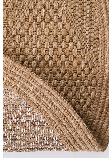 Jüt Tabanlı Hasır Dokuma Örme Bohem Halı Kilim