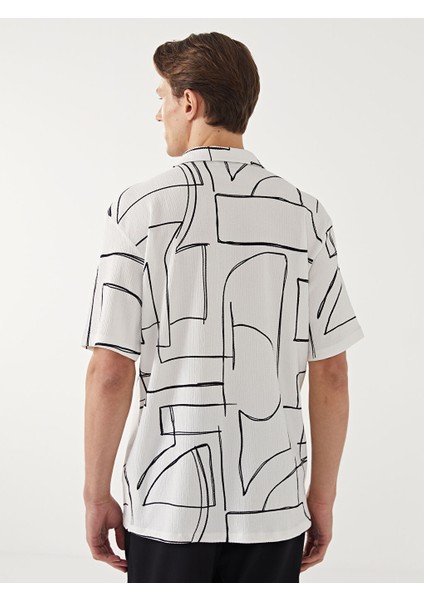 Yeni Sezon Regular Fit Kisa Kollu Desenli Erkek Gomlek - S57288Z8