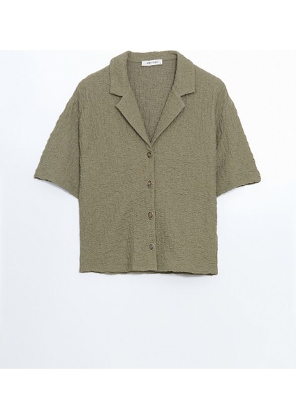 Yeni Sezon Loose Fit Dokulu Kadin Gomlek - S5CU19Z8 indirimleri