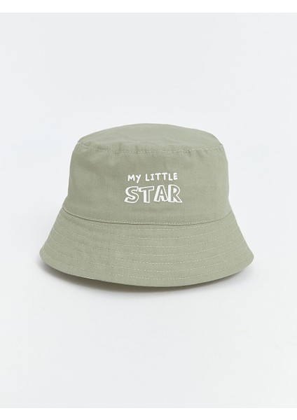 Yeni Sezon Yazi Baskili Erkek Bebek Bucket Sapka - S51396Z1