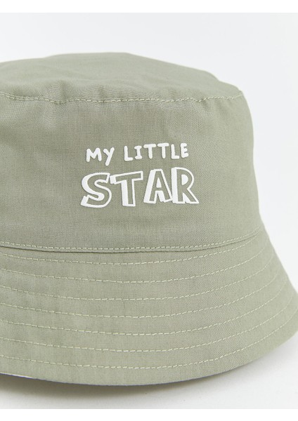 Yeni Sezon Yazi Baskili Erkek Bebek Bucket Sapka - S51396Z1