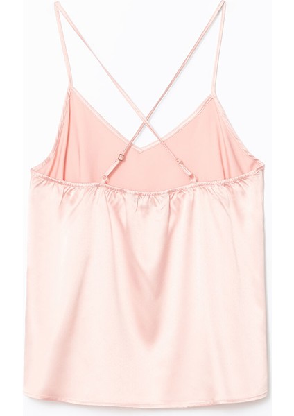 Yeni Sezon V Yaka Saten Kadin Sortlu Pijama Takimi - S5CP82Z8