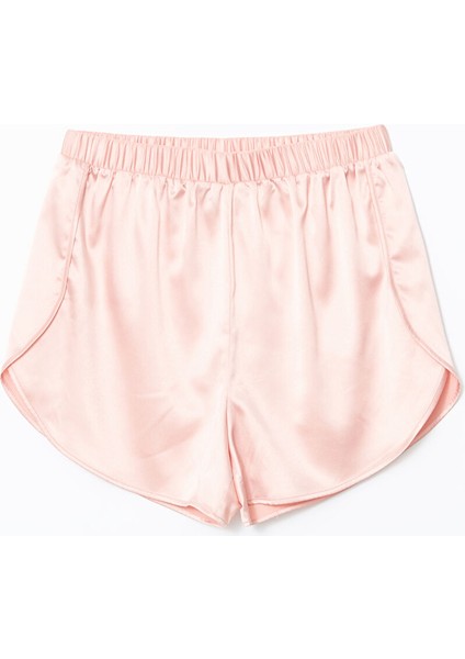 Yeni Sezon V Yaka Saten Kadin Sortlu Pijama Takimi - S5CP82Z8