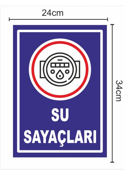 Su Sayaçları - Uyarı Tabela Levhası 24X34 cm Polikarbon fiyatları