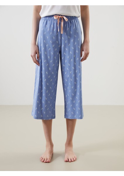 Yeni Sezon Beli Lastikli Desenli Kadin Kapri Pijama Alti - S5CQ67Z8 fiyatları