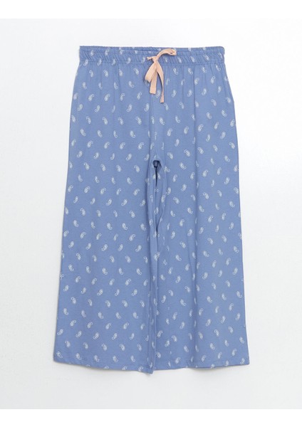 Yeni Sezon Beli Lastikli Desenli Kadin Kapri Pijama Alti - S5CQ67Z8 indirimleri
