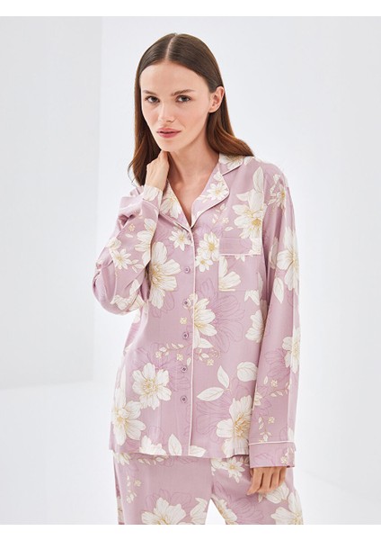Yeni Sezon Gomlek Yaka Cicekli Kadin Pijama Takim - S53529Z8 fiyatları
