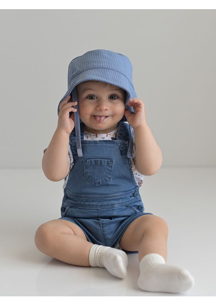 Yeni Sezon Desenli Erkek Bebek Bucket Sapka - S4GR59Z1