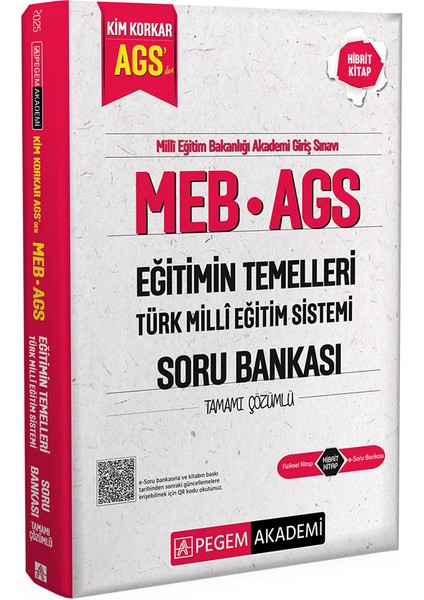 MEB AGS Kim Korkar Eğitimin Temelleri Türk Milli Eğitim Sistemi S