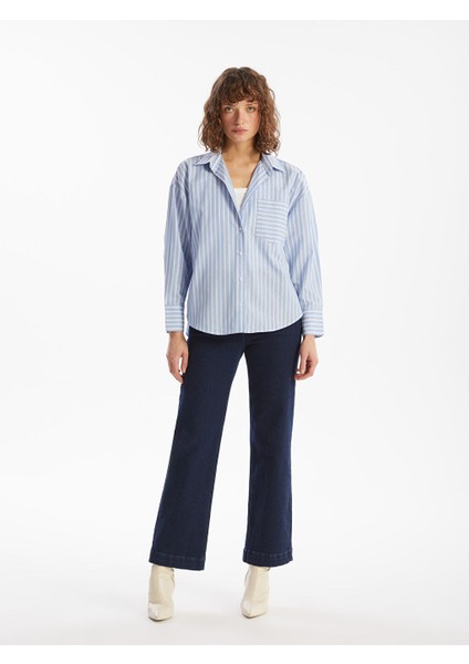 Yeni Sezon Cizgili Oversize Oxford Kadin Gomlek - S5HV54Z8 fiyatları