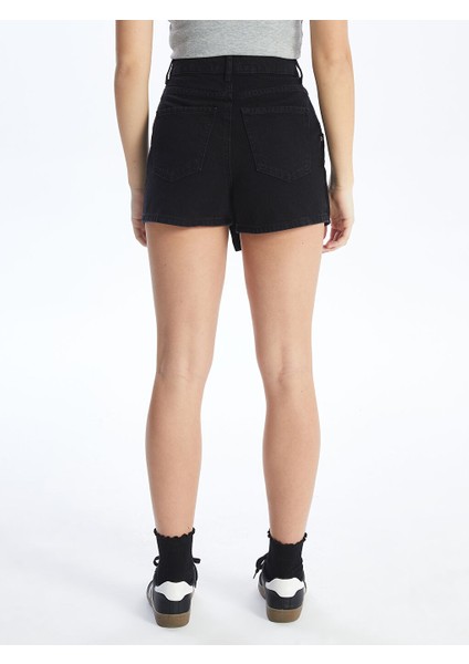 Yeni Sezon Kadin Standart Fit Duz Jean Sort Etek - S4DL43Z8
