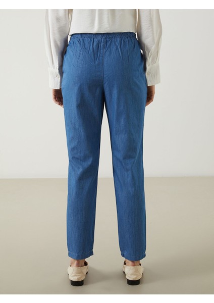 Yeni Sezon Beli Lastikli Carrot Fit Kadin Jean Pantolon - S5I080Z8 fırsatları