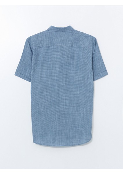 Yeni Sezon Regular Fit Kisa Kollu Poplin Erkek Gomlek - S5FC30Z8
