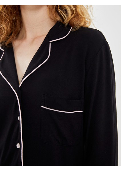 Yeni Sezon Gomlek Yaka Kadin Pijama Takimi - S59827Z8 modelleri