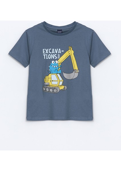 Yeni Sezon Bisiklet Yaka Erkek Cocuk Tisort - S5H601Z4