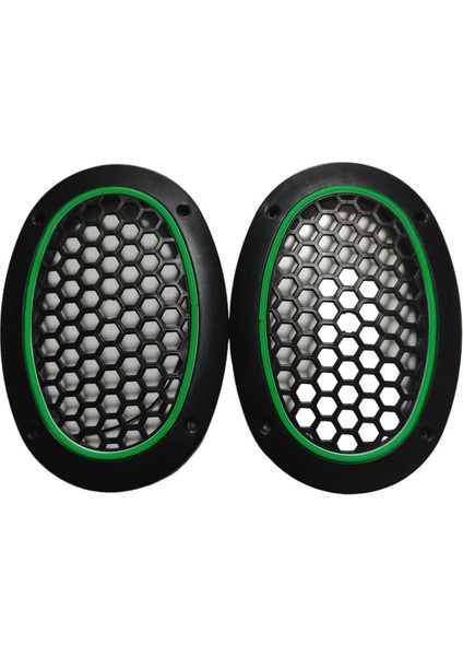 Oval Yeşil Neon Ledli Hoparlör Kapağı