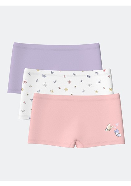 Yeni Sezon Baskili Kiz Cocuk Boxer 3'lu - S5FI34Z4