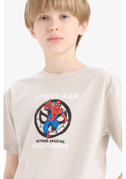 Yeni Sezon Erkek Çocuk Marvel Spiderman Bisiklet Yaka Kısa Kollu Tişört indirimleri