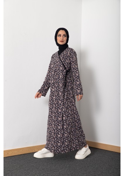 Yandan Bağlamalı Pamuklu Tesettür Kadın Namaz Elbisesi modelleri