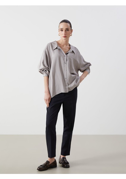 Yeni Sezon Oversize Poplin Kadin Gomlek - S5G411Z8 fiyatları