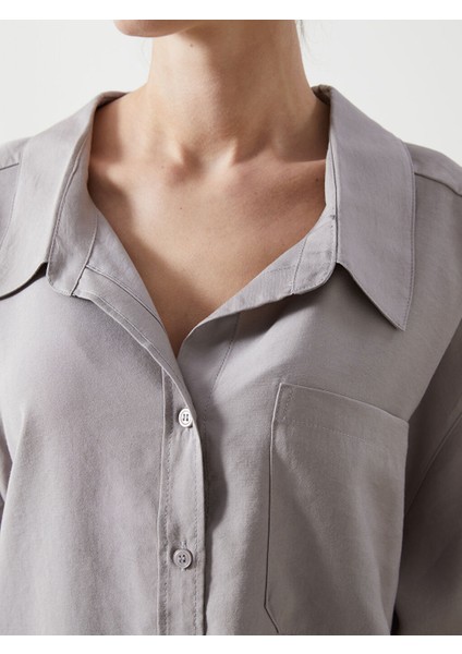 Yeni Sezon Oversize Poplin Kadin Gomlek - S5G411Z8 modelleri