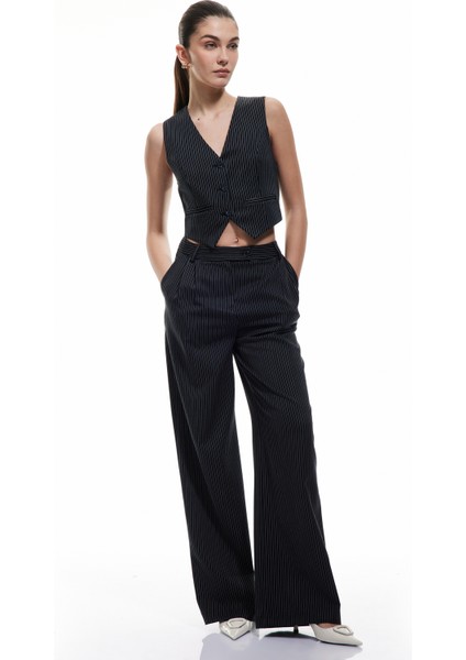 Yeni Sezon Slim Fit V Yaka Kolsuz Düğmeli Takım Yeleği