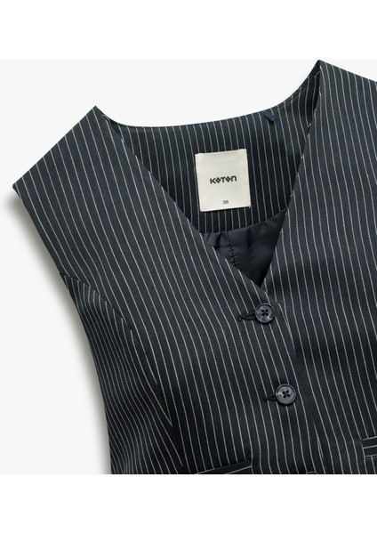 Yeni Sezon Slim Fit V Yaka Kolsuz Düğmeli Takım Yeleği indirimleri
