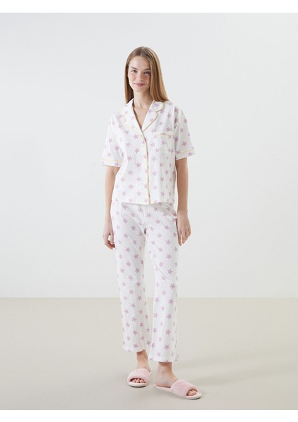 Yeni Sezon Gomlek Yaka Baskili Kadin Pijama Takimi - S5DA81Z8 fiyatları