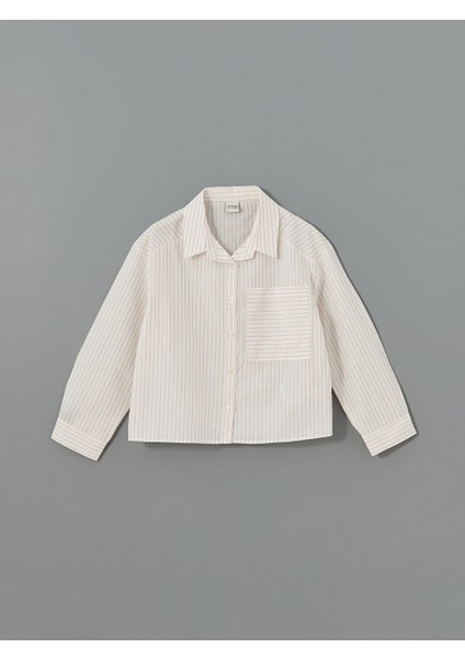 Yeni Sezon Cizgili Kiz Cocuk Crop Gomlek - S50509Z4 modelleri