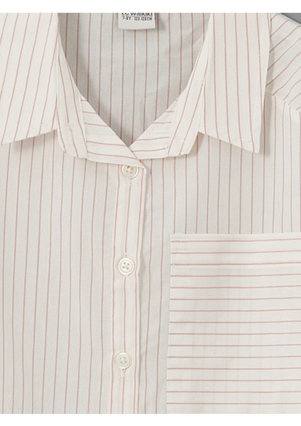 Yeni Sezon Cizgili Kiz Cocuk Crop Gomlek - S50509Z4 fırsatları