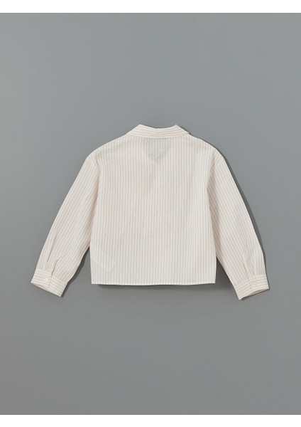 Yeni Sezon Cizgili Kiz Cocuk Crop Gomlek - S50509Z4 indirimleri