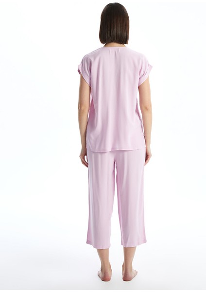 Yeni Sezon V Yaka Kadin Kaprili Pijama Takimi - S5DA96Z8 fırsatları