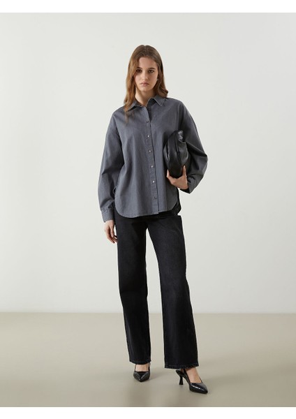 Yeni Sezon Oversize Kadin Jean Gomlek - S5LN69Z8 fiyatları