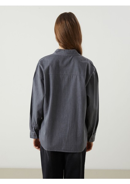 Yeni Sezon Oversize Kadin Jean Gomlek - S5LN69Z8 fırsatları