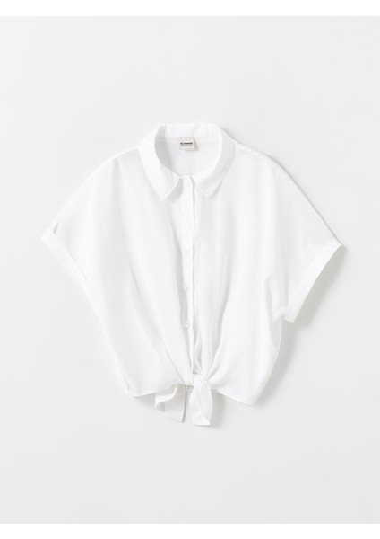 Yeni Sezon Basic Kisa Kollu Kiz Cocuk Crop Gomlek - S55975Z4 modelleri