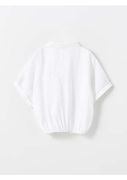 Yeni Sezon Basic Kisa Kollu Kiz Cocuk Crop Gomlek - S55975Z4 fırsatları