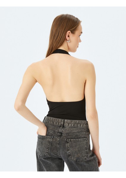 Yeni Sezon Degaje Yaka Kolsuz Slim Fit Bluz fırsatları