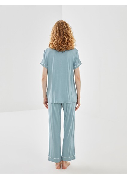 Yeni Sezon Gomlek Yaka Kadin Pijama Takimi - S52990Z8 fırsatları