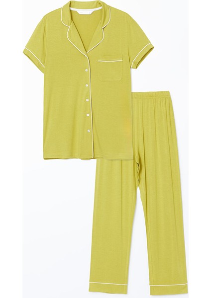 Yeni Sezon Gomlek Yaka Kadin Pijama Takimi - S52990Z8 indirimleri