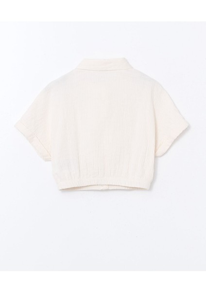 Yeni Sezon Dokulu Kiz Cocuk Crop Gomlek - S5BJ88Z4 fiyatları