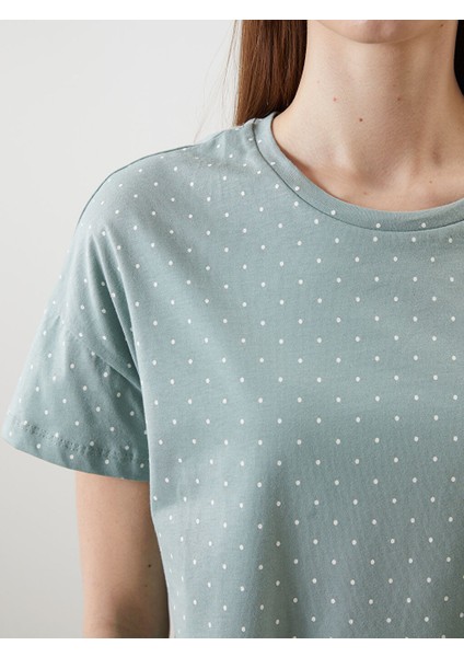 Yeni Sezon Bisiklet Yaka Puantiyeli Kadin Pijama Takimi - S5MY64Z8 modelleri
